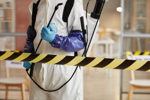 Professional Biohazard Cleanup technician working in Cornish, NH